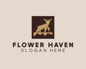 Brown Forest Deer logo design