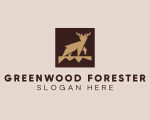 Brown Forest Deer logo design