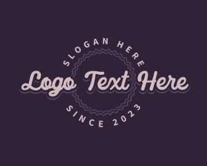 Sweets - Cursive Hipster Badge logo design