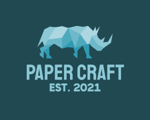 Rhino Paper Craft  logo design