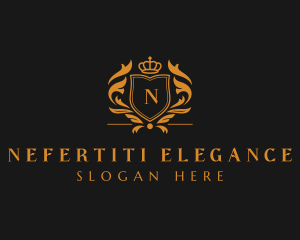 Elegant Crown Shield logo design