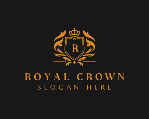 Elegant Crown Shield logo design