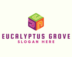 Preschool Daycare Cube logo design