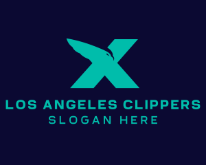 Freight - Eagle Bird Letter X logo design