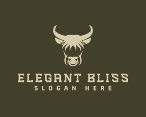 Cattle - Wild Bull Horn logo design