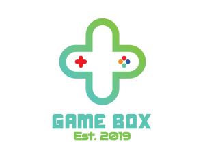 Xbox - Gradient Gaming Cross logo design