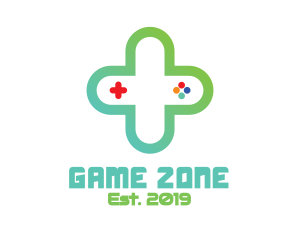 Nintendo - Gradient Gaming Cross logo design