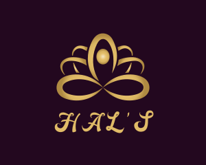 Gold Lotus Yoga Logo