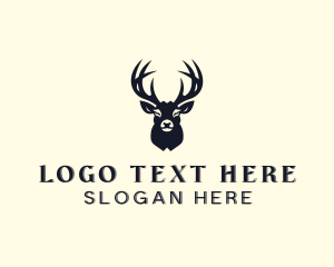 Deer Horns - Deer Animal Wildlife logo design