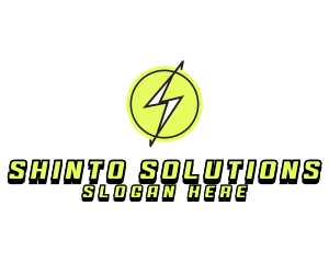 Lightning Thunder Letter S logo design