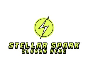 Lightning Thunder Letter S logo design