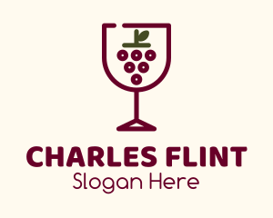 Grape Wine Glass Logo