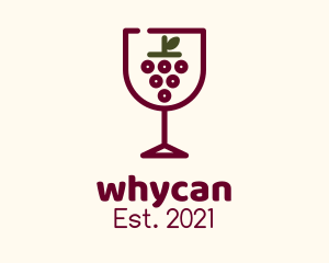 Nightclub - Grape Wine Glass logo design