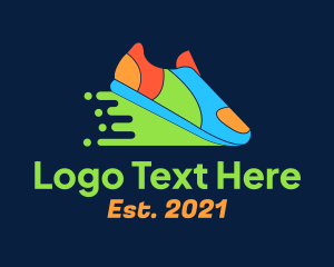 Sneakerhead - Fast Colorful Shoes logo design