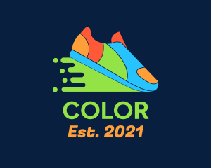 Sneakers - Fast Colorful Shoes logo design