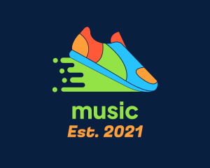 Footwear Shoe Shop - Fast Colorful Shoes logo design