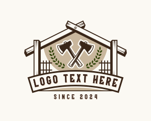 Craft - Wood Axe Handyman logo design