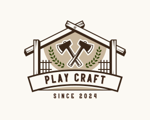 Wood Axe Handyman logo design