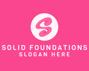 Pink Swirly Letter S Logo