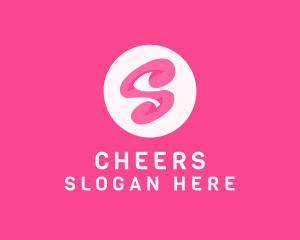 Pink Swirly Letter S Logo