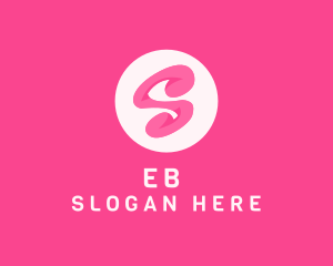 Yoga - Pink Swirly Letter S logo design