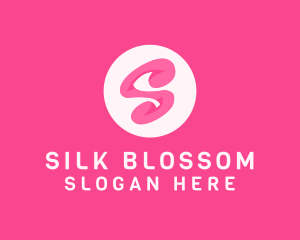 Pink Swirly Letter S logo design