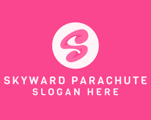 Pink Swirly Letter S logo design