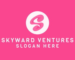 Pink Swirly Letter S logo design