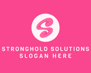 Pink Swirly Letter S logo design