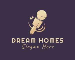 Download - Gold Singing Microphone logo design