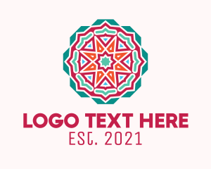 Psychedelic - Star Floral Lantern logo design