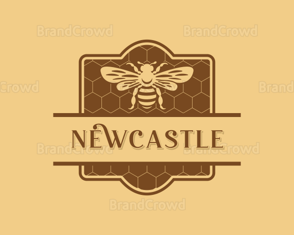 Natural Honeycomb Bee Logo
