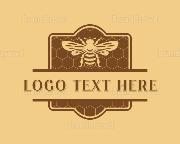 Natural Honeycomb Bee Logo