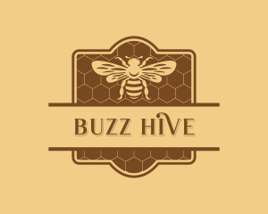 Bee - Natural Honeycomb Bee logo design