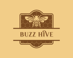 Natural Honeycomb Bee logo design