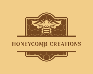 Natural Honeycomb Bee logo design