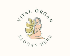 Organic Nude Woman logo design