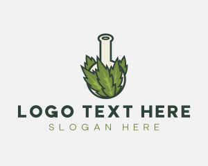 Laboratory - Weed Cannabis Lab logo design