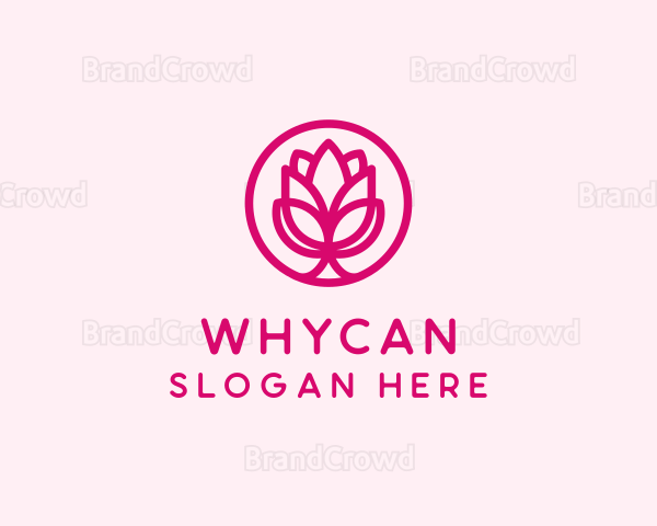 Pink Flower Bloom Logo