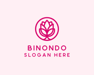 Pink Flower Bloom Logo