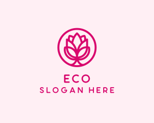 Pink Flower Bloom Logo