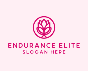 Pink Flower Bloom Logo