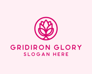 Pink Flower Bloom Logo