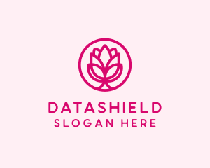 Pink Flower Bloom Logo