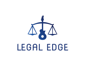 Lawfirm - Legal Scale Guitar logo design