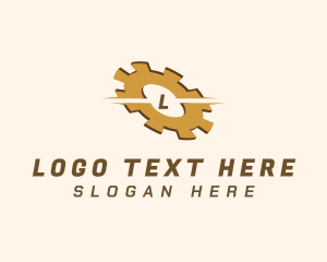 Worker - Mechanical Engineering Cogwheel logo design