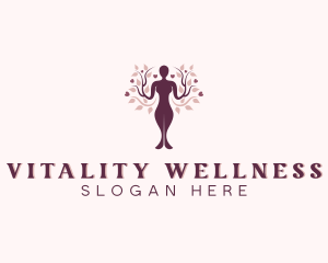 Woman Wellness Tree logo design