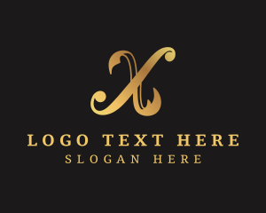Boutique - Golden Elegant Lifestyle logo design