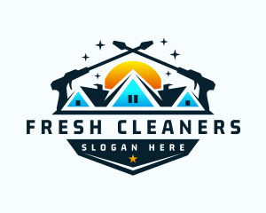 Roof Cleaner Sanitation logo design