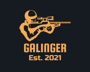 Rifle - Army Soldier Sniper logo design